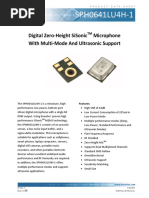 Sph0641Lu4H-1: Digital Zero-Height Sisonic Microphone With Multi-Mode and Ultrasonic Support