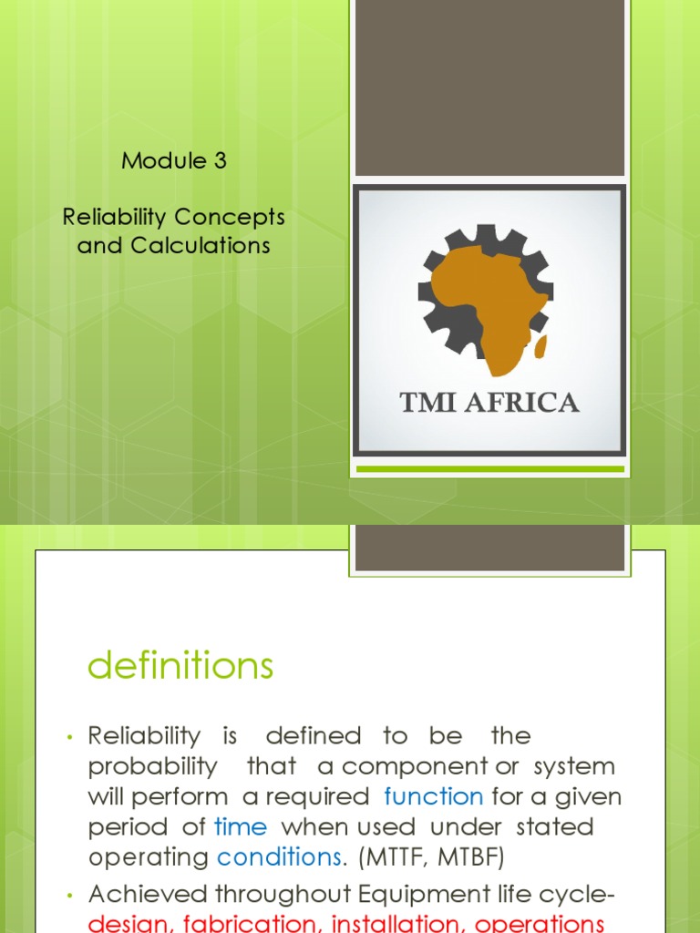 Reliability Concepts and Calculations | PDF | Reliability Engineering ...