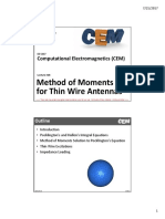 Lecture 28 - Method of Moments For Thin Wire Antennas