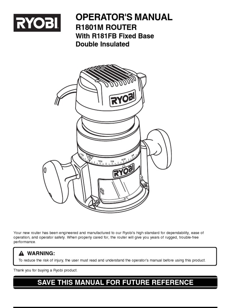Ryobi Router Electrical Connector Mains Electricity