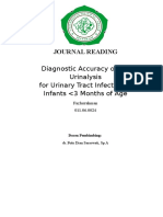 Journal Reading: Diagnostic Accuracy of The Urinalysis For Urinary Tract Infection in Infants 3 Months of Age