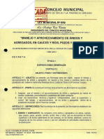 TARIJA Ley 39 Manejo y Aprovechamiento de Áridos y Agregados en Cauces y Ríos Pozos y Canteras