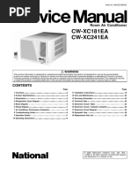 Panasonic CW-XC181EA CW-XC241EA Service Manual Repair Guide