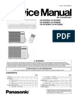 Panasonic CS-W7DKE CS-W9DKE CS-W12DKE Service Manual Repari Guide