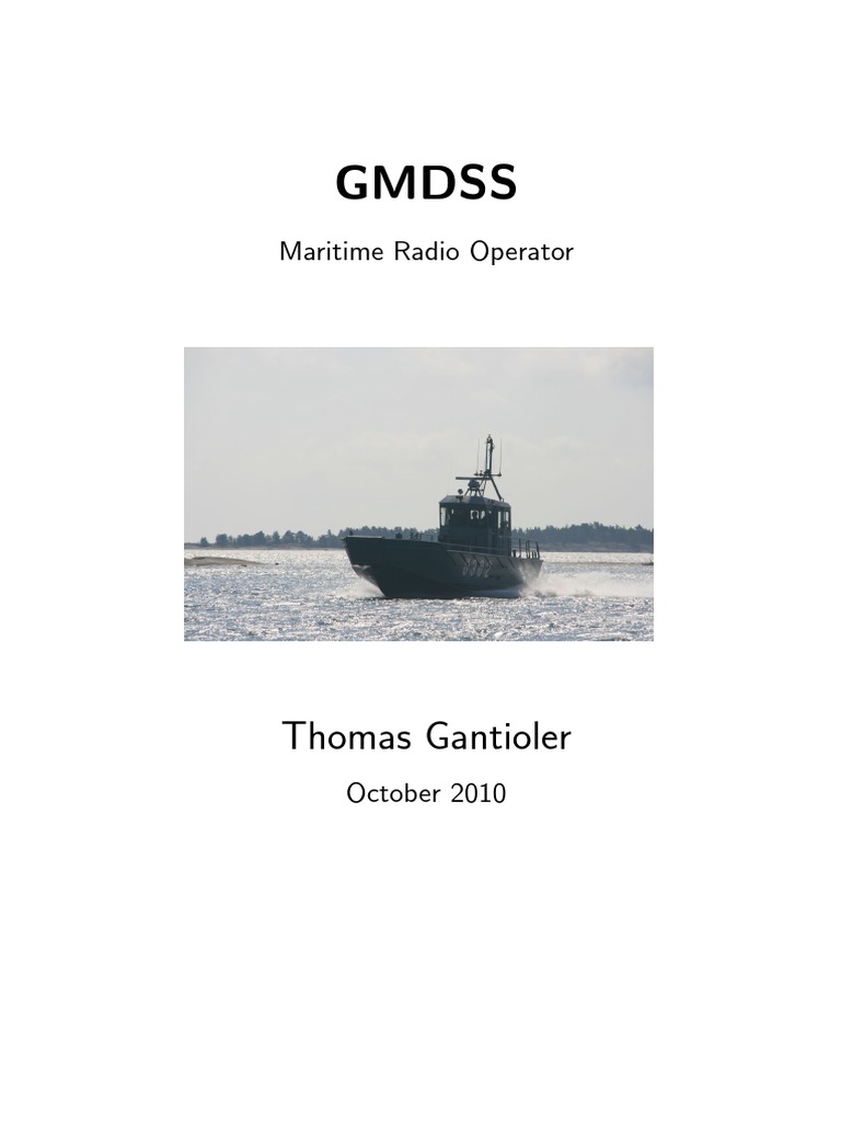GMDSS Maritime Radio Operator PDF Broadcasting