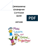 Developmental Kindergarten Curriculum Guide 20l7-20l8