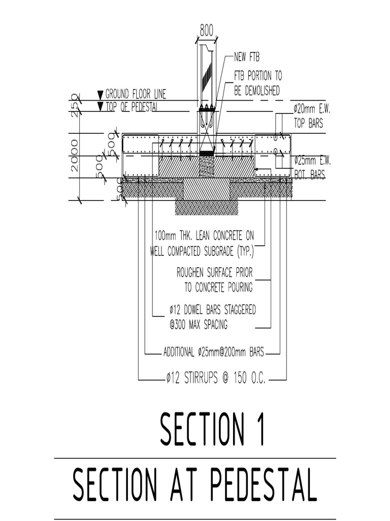 Section at Pedestal Section 1 PDF