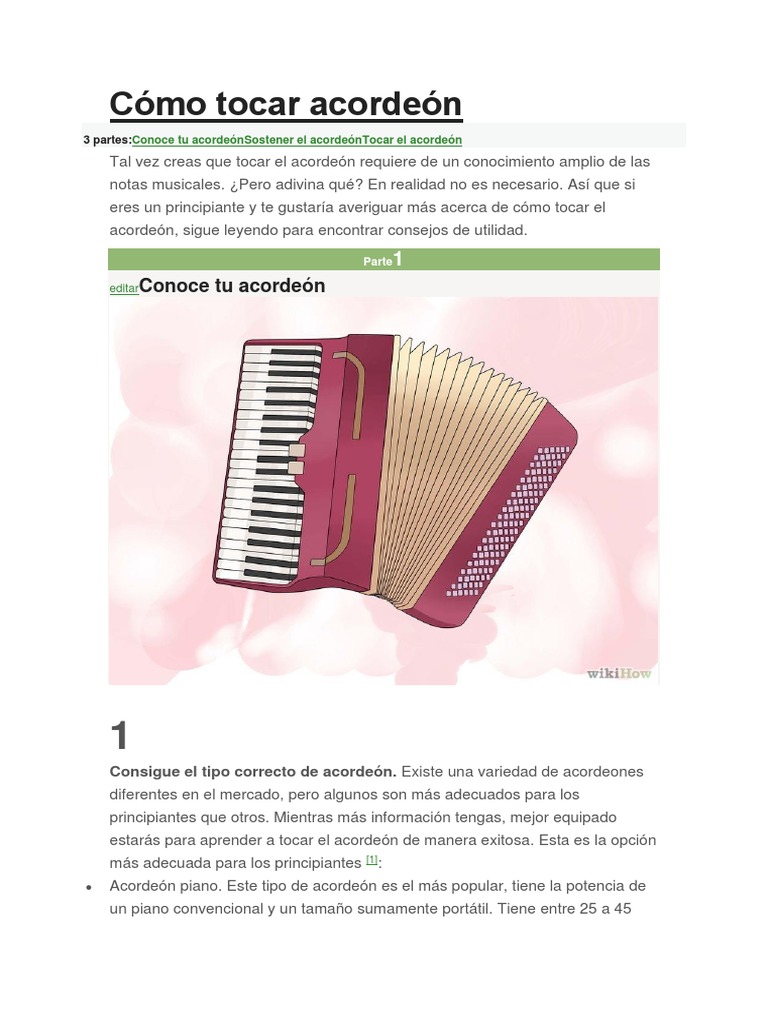 Cómo Tocar Acordeón Acordeón Bajo