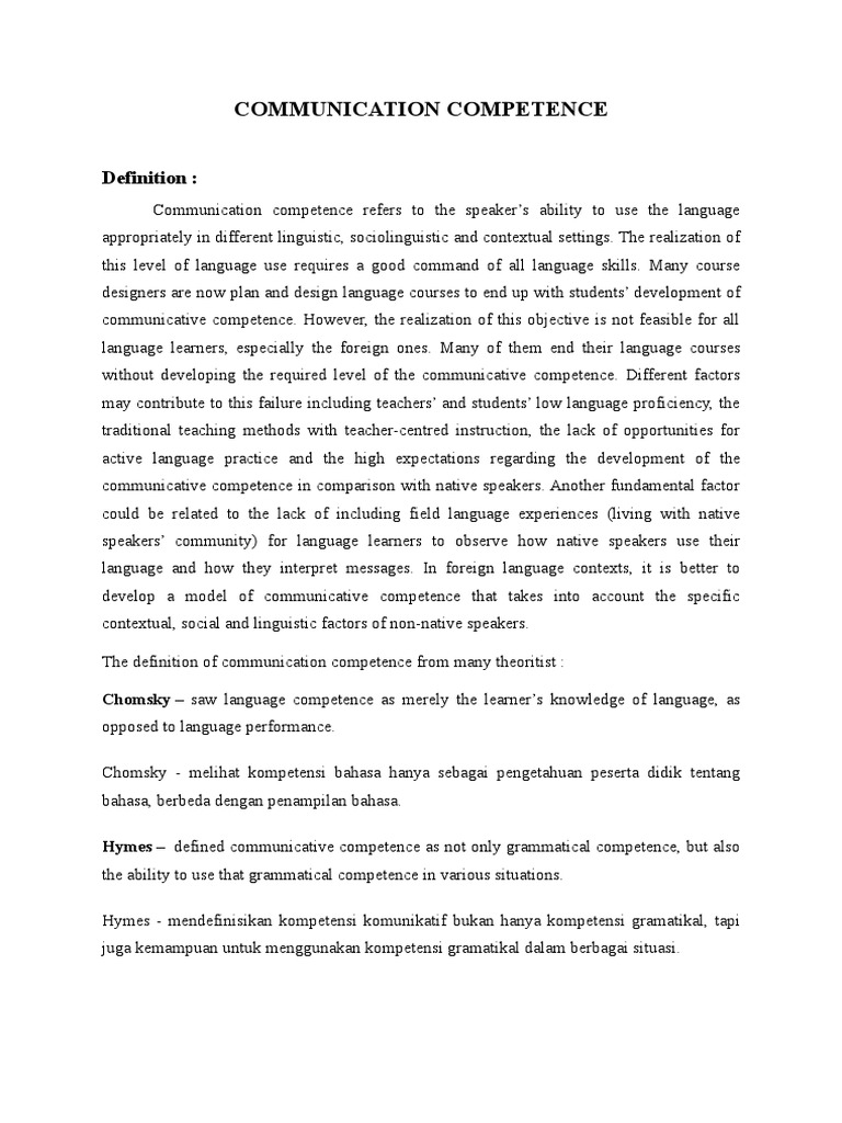 Competent communicators demonstrate the following image