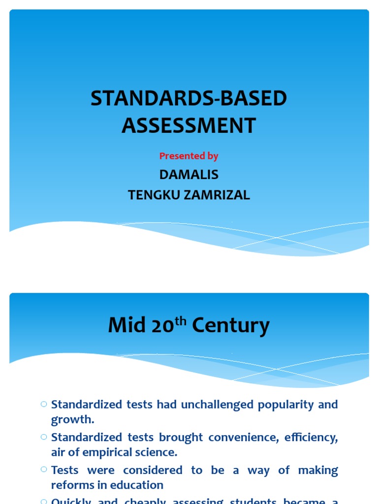 Standards-Based Assessment Overview | PDF