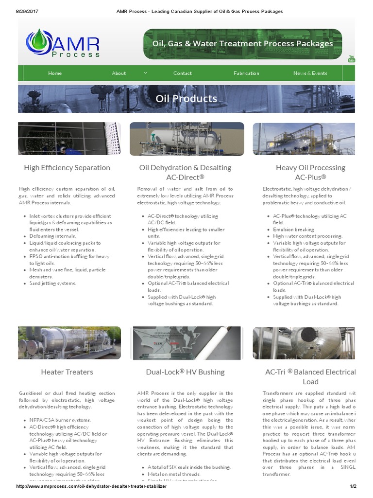 AMR Process - Leading Canadian Supplier of Oil & Gas Process Packages ...