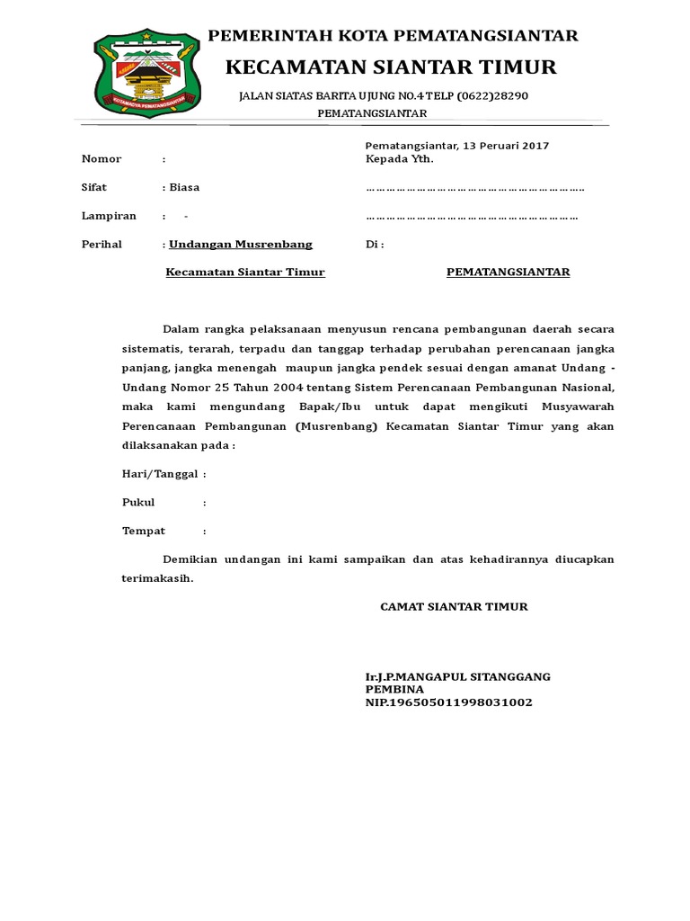 Undangan Musrenbang