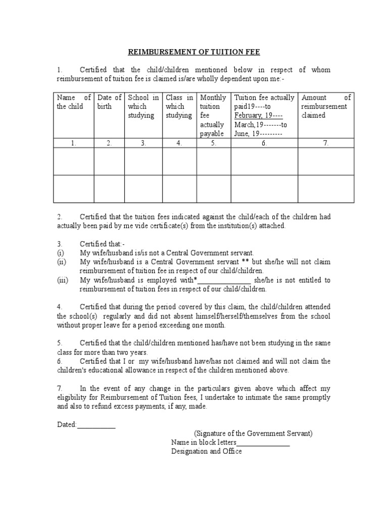 197 - Reimbursement of Tuition Fees | PDF