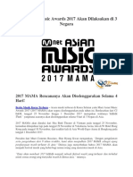 Mnet Asian Music Awards 2017 Akan Dilaksakan Di 3 Negara