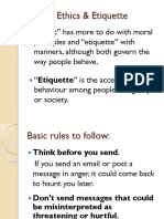 Online Ethics & Etiquette