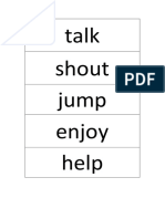 Talk Shout Jump Enjoy Help