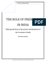 Role of President in India - Dessertation