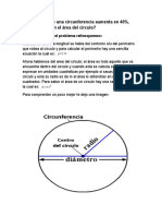 Si La Longitud de Una Circunferencia Aumenta en 40