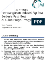 JMI-Kuliah Umum - Pembangunan Industri Pig Iron Berbasis Pasir Besi Di