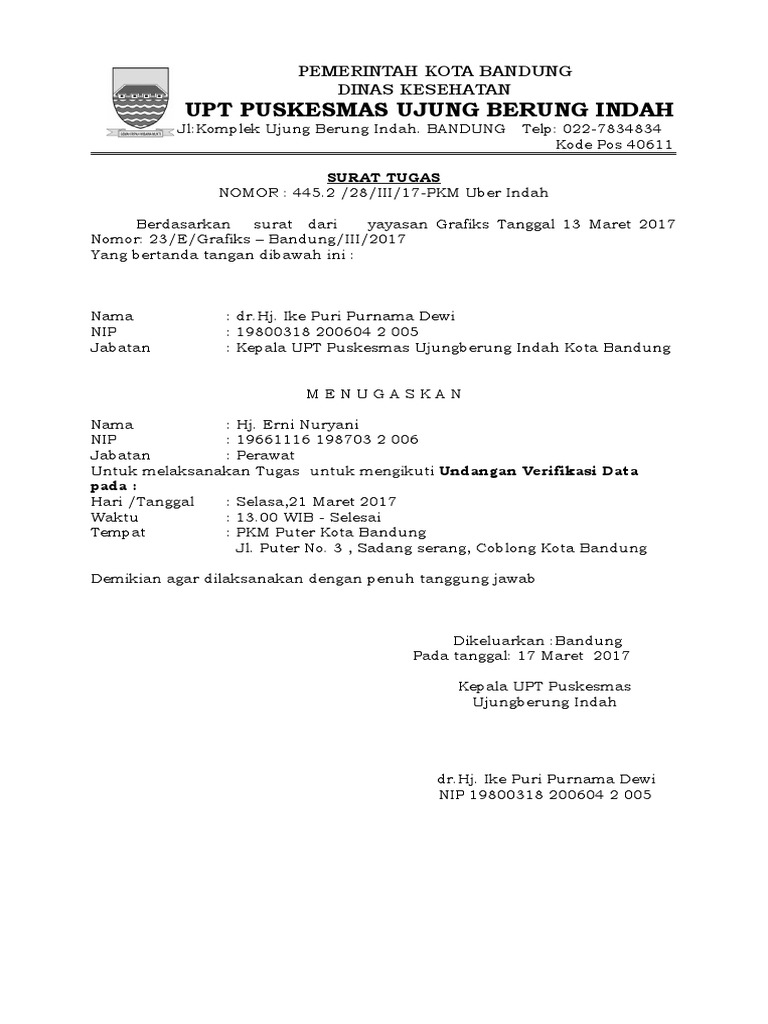Surat Tugas Yani