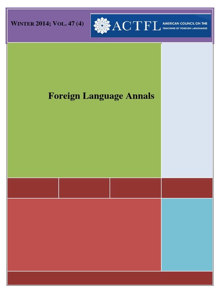 Foreign Language Annals: Inter OL | PDF | Foreign Language Studies | Art