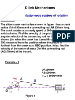 2D Mechanisms Velocity and Acceleration Diagrams