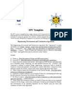 EPC Template: Engineering, Procurement and Construction Agreement