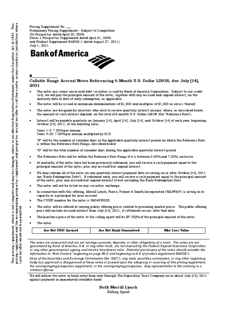 Range Accrual Note PDF Interest Bonds (Finance)