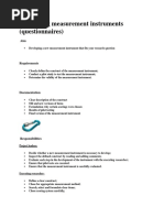 Developing Measurement Instruments