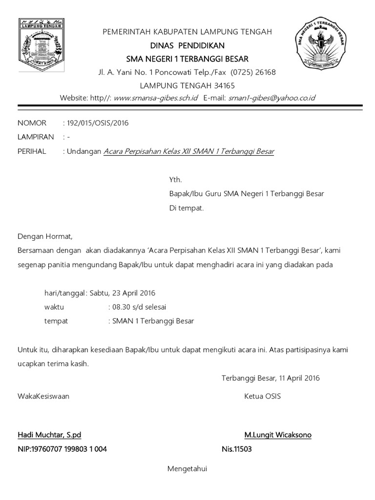 Surat Undangan Guru Pdf