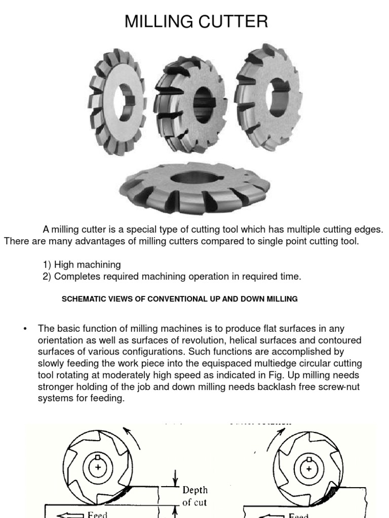 Milling Cutter PDF Machining Steel
