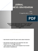 Jurnal Hiperemesis Gravidarum: Oleh: Tri Agustina Dewi, S. Ked