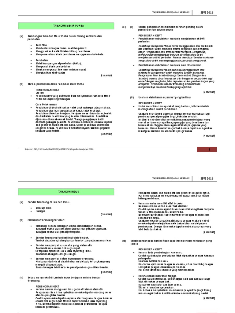 Skema Modul Bagus Sejarah Spm 2016 Pdf