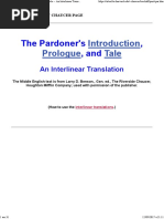 The Pardoner's Introduction, Prologue, And Tale -- An Interlinear Translation