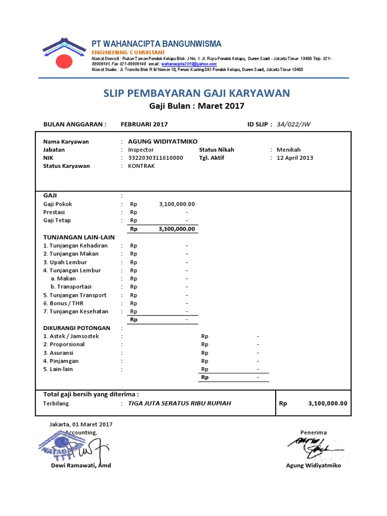 Slip Gaji Gung W Pdf