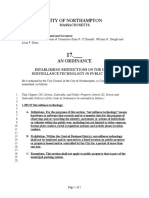 Ordinance and Resolution Relative to Surveillance Technology in Downtown Northampton