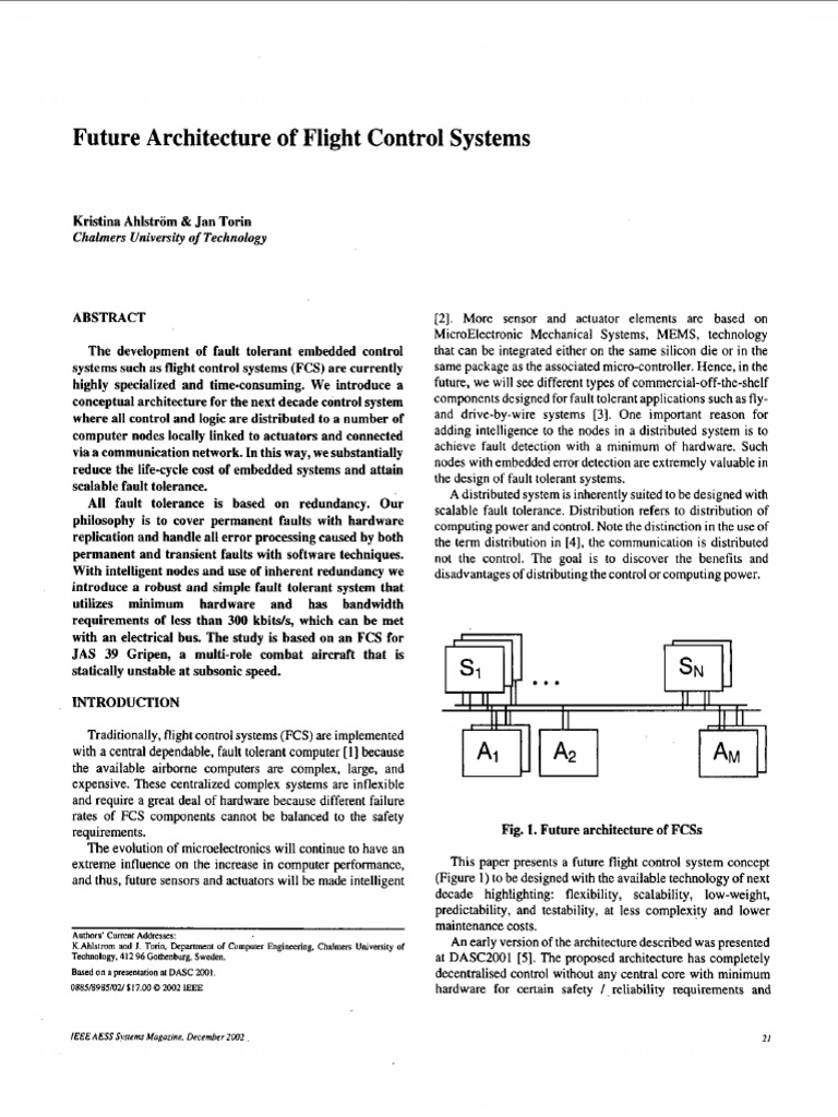 2002 - Future Architecture of Flight Control Systems - IEEE | PDF ...