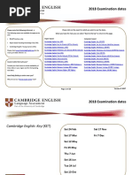 2018 Exam Dates Wall Chart