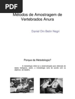 Métodos de amostragem de vertebrados anura