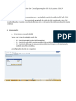 Configurações para controle de crédito de CIAP