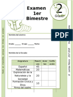 2do Grado - Examen Bloque 1 (2017-2018)