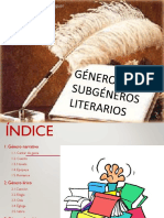 Presentacion Generos y Subgenero Literarios