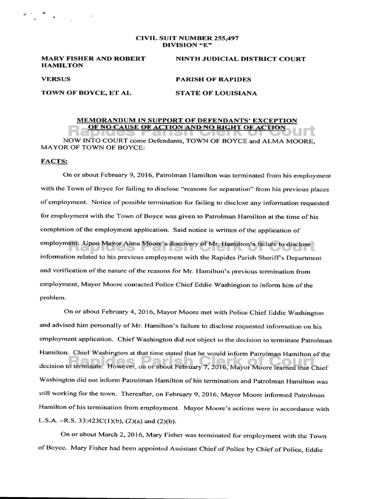 MEMORANDUM OF SUPPORT intelligence overview