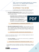 Tasa de Actividad y Tasa de Paro PDF