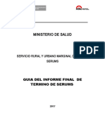 Modelo Informe Fisico Serums 2017