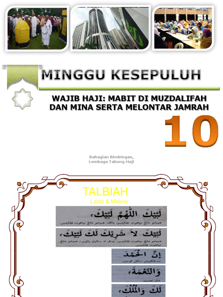 Thminggu 10 Wajib Haji Mabit Dimuzdalifah Mina Dan Lontar Jamrah Pdf