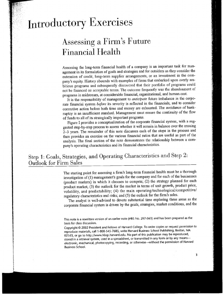 Assessing Firm's Financial Health-Updated | PDF