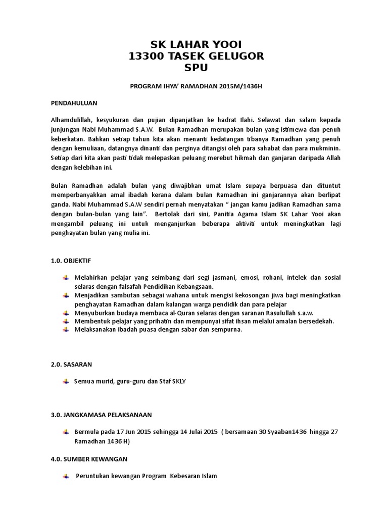 Ihya Ramadhan 2015 Skly Pdf