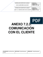 Anexo 7.2.3 Comunicación Con El Cliente