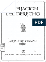 La Fijacion Del Derecho . Alejandro Guzman Brito